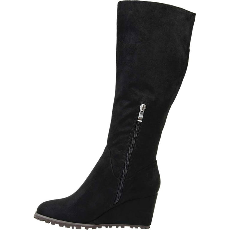 Women s Journee Collection Parker Wedge Knee High Boot Black