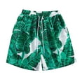 thumbnail image 2 of Wyobmus Men's Swim Trunks Summer Cool Quick Dry Board Shorts Bathing Suit Swimsuits Elastic Waist Beach Shorts Without Pockets B-Green, 2 of 8