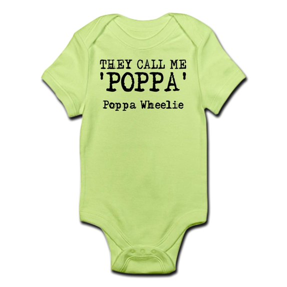 CafePress - Poppa Wheelie Dirt Bike Motocross Shirt Funny Infa - Baby Light Bodysuit