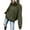 Olive Green, variant on Lovskoo Sweaters for Women Turtleneck Solid Pullover High Neck Long Sleeve Knitting Loose Sweater Olive Green