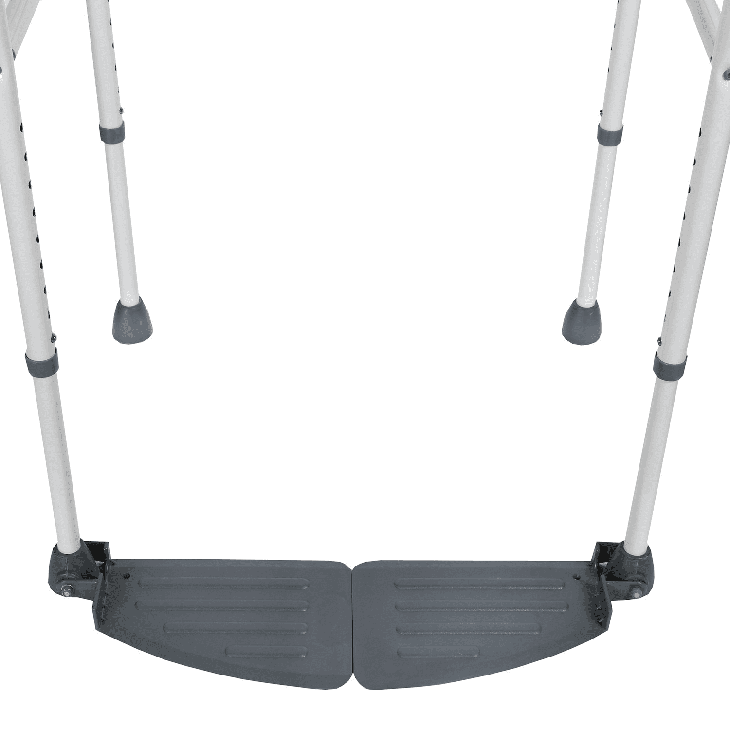 Healthline Adjustable Toilet Safety Frame with Foot Plate, Foldable Aluminum Bathroom Safety Rails for Seniors, Elderly and Handicap Support