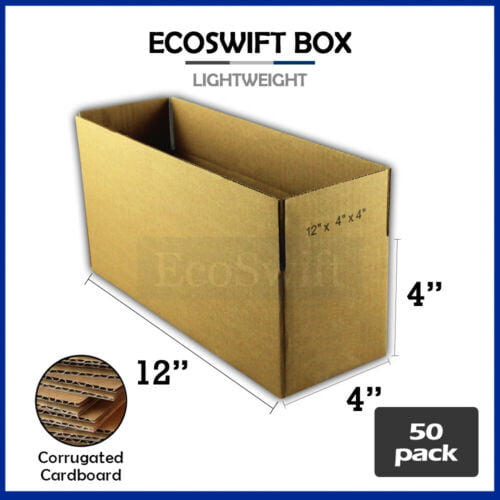 40 8x8x4 "EcoSwift" Brand Cardboard Box Packing Mailing Shipping Corrugated 