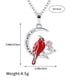 thumbnail image 4 of Collar con pájaro, collar con colgante rojo, joyas, collares con corazones, colgantes, 4 of 8