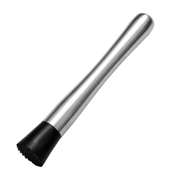 Muddler de acero inoxidable para cócteles, mango largo, material duradero, herramienta de barra para hacer mojitos y bebidas de frutas.