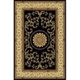 thumbnail image 1 of Radici 1419-1320-BLACK Noble Rectangular Black Traditional Italy Area Rug- 3 ft. 3 in. W x 5 ft. 4 in. H, 1 of 3