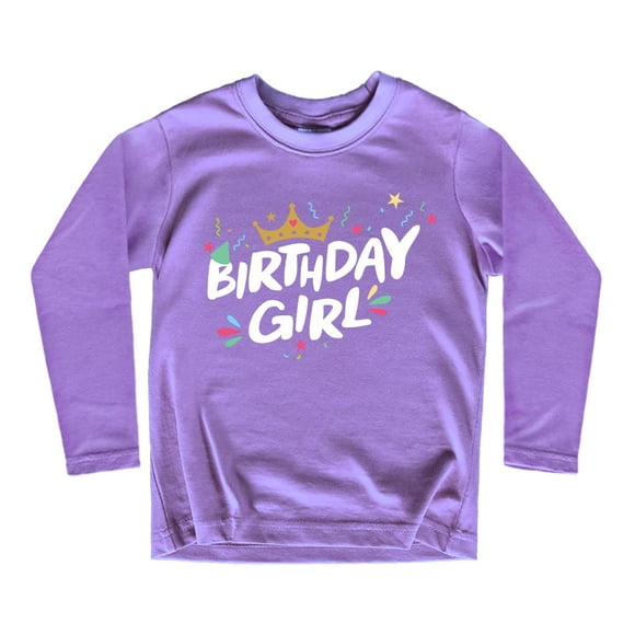 Birthday girl Shirt crown 1st First 2nd Two 3rd 4th 5th Toddler Birthday Outfit (as1, Age, 5_Years, Purple - Long Sleeve, 5 Years)