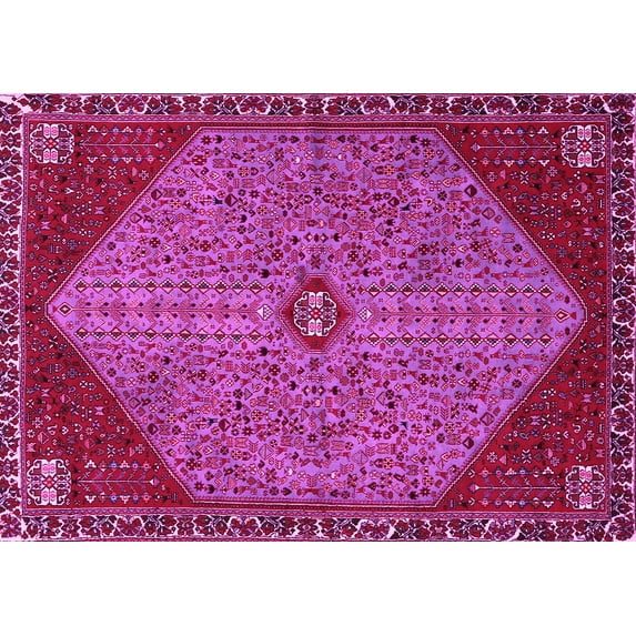 Ahgly Company Indoor Rectangle Persian Pink Traditional Area Rugs, 8' x 10'