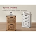 thumbnail image 3 of File Cabinet, 15.7"D x 17.7"W Filing Cabinet with 3 Drawers, Printer Stand for Home Office, Brown, 3 of 7