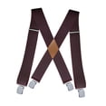 thumbnail image 3 of Tirantes para Hombres en Forma de x 5 cm de Ancho Pantalones Casuales Tirantes Clips Muy Fuertes Tirantes Anchos elásticos para Orquesta de Graduación Marrón Fernando tirantes para hombre, 3 of 7