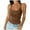 A-Coffee61, variant on Women's Ribbed Camisole U-Neck Spaghetti Strap Sleeveless Summer Tank Tops Solid Color Versatile Layering Tees