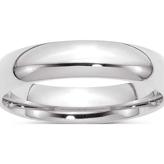 10K White Gold 10Kw 5mm Standard Comfort Fit Band Size 4 Made In United States 1wcf050-4