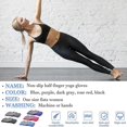 thumbnail image 4 of Fingerless Exercise Non Slip Yoga Pilates Gloves With Silicone Dots(black, 4 of 5