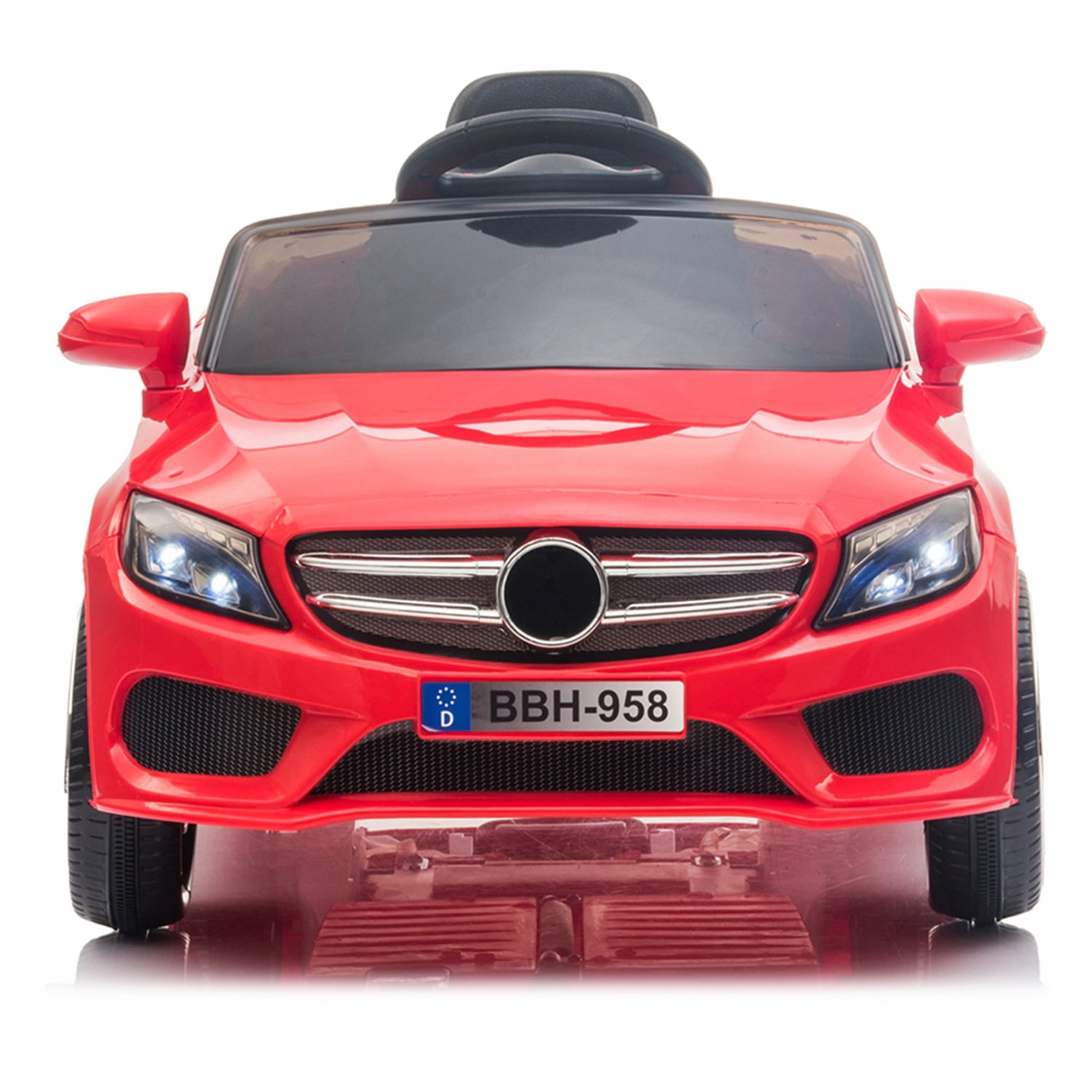 CIPACHO 12V Kids Ride On Electric Car for Kids with Parent Remote Control, Adjustable Speed, Safety Belt, Music&Lights, Ride on Toys for Toddler 1-3 Years, Red