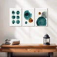 thumbnail image 2 of Elephant Stock Minimalist Teal Blots Wall Art - Horizontal Multi Panel Canvas - Living Room Wall Decor - Abstract Multi Panel - Teal And Gray Decor - 26" x 12", 2 of 8