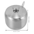 thumbnail image 2 of SEWCHICS 2Pcs Stainless Steel Sugar Bowl Storing Salt For Home Users On Kitchen Counter, 2 of 6