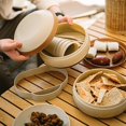 thumbnail image 4 of Juego de platos de plástico de calidad alimentaria, vajilla portátil para acampar, comer, tazón de sopa, vajilla para viaje, fácil de limpiar, 1 Juego, 4 of 5