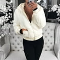 thumbnail image 4 of FITORON Womens Winter Coats- Long Sleeve Faux Fur Solid Crop Coats Turtleneck Lantern Sleeve Full Zip ,for Autumn Winter White XXXL, 4 of 9