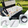 thumbnail image 5 of Golf Cart Seat Covers for 2 Seater, Spring Floral Soft Microfiber Cart Seat Towel Blanket, Watercolor Leaf Summer Botanical Absorbent Breathable Non Slip Bench Seats Protector for Golf Course 51"x31", 5 of 9