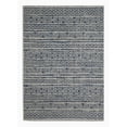 thumbnail image 2 of FH Home Flat Woven Outdoor Rug - Waterproof, Easy to Clean, Stain Resistant - Premium Polypropylene Yarn - Striped Boho - Patio, Porch, Deck, Balcony - Amman - Blue - 5ft 2in x 7ft 6in, 2 of 5
