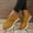 #299-Yellow, variant on Wowcloth Woman's Flat Shoes, Multi-Color with Buckle Closure and Thick Sole, Comfortable Height-Increasing Design for Daily Wear and Autumn Winter Seasons