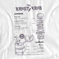 thumbnail image 2 of SpongeBob SquarePants Krusty Krab Menu Unisex Infant Snap Suit for Baby, White, Small, 2 of 4