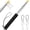 6.56 FT, Black, variant on RVKXHD Portable Handheld Flag Pole 6.56Ft/2M, Stainless Steel Telescoping Extendable Flagpole with 4 Pcs Clips, Tour Guide Carrying, Parade, Camping, Garden and Outdoor Display Use