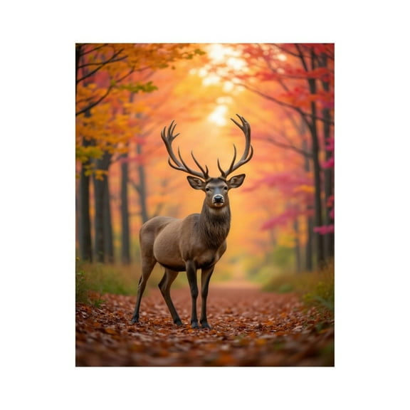 Paint by Numbers Kit for Adults, Autumn Deer Majestic Forest Path Paint by Numbers, Easy Paint by Numbers Kit for Adults Beginner, DIY Adult Paint by Number Kits on Canvas, Home Decor