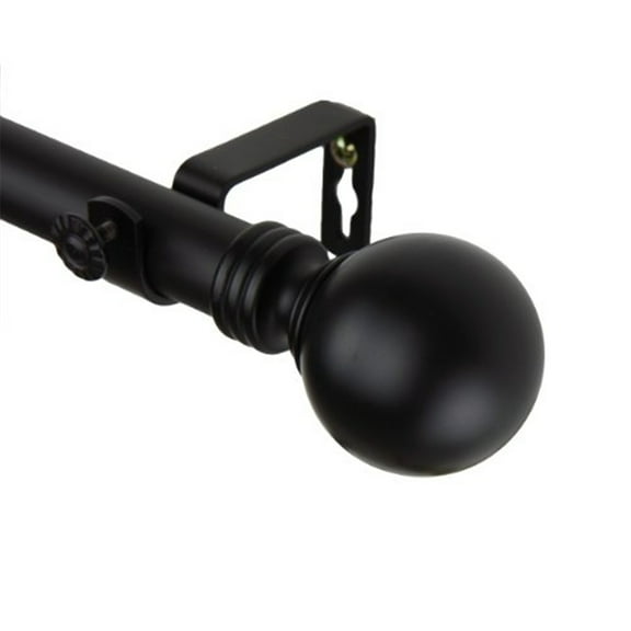 Tension Rod for Curtains, Home Decor Window Rod, Adjustable Curtain Pole, Black Finish, Easy Install