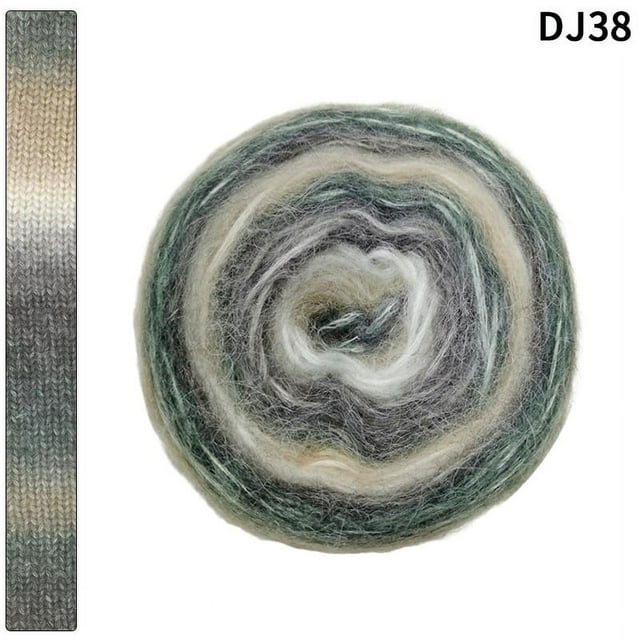Zhuge Hilo de 200 g, hilo acrílico al 58 % para kit de crochet con cambio de color suave, hilo grande, AC