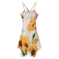 thumbnail image 2 of Sunflower Flowers on Old Fashioned Letters Romantic Dress Elegant Party Dresses Evening Dresses Women Dress Long Dresses Sleeveless Dress Ladies Dresses, 2 of 4
