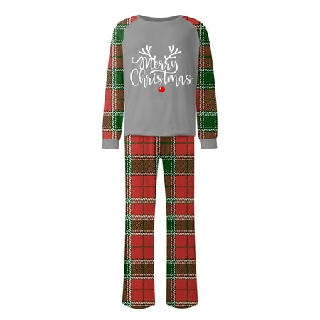 

Steady Matching Pajamas for Couples Christmas Prints Family Matching Long Sleeve Tops+Pants Set Family Matching Sets