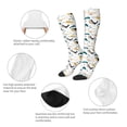 thumbnail image 6 of Lsque Cute Whale Printed Crew Socks Men's Women's LightWeight Thin Casual Calf Socks ,Knee High Socks,Cotton Socks, 6 of 9