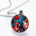 thumbnail image 2 of Seven Starred Ladybird Glass Circular Pendant Necklace - Stylish Womens Necklaces ?, 2 of 5