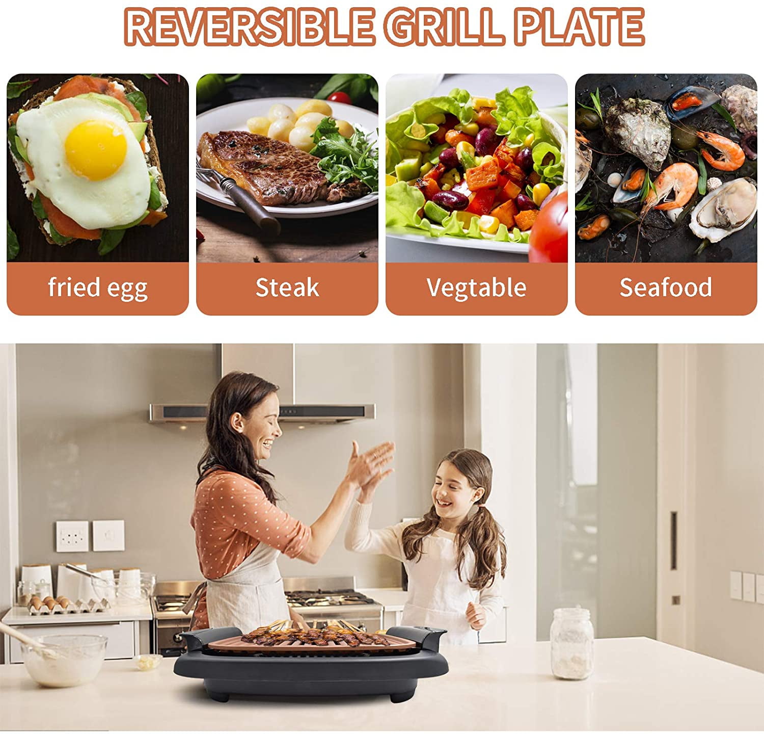 Details about   Electric Indoor Grill Non-Stick Plate Infrared Smokeless Technology BBQ Grill 