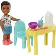 Barbie Skipper Babysitters Inc Feeding-time Doll, Table, Chairs & Accessories, Toddler Boy Doll
