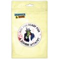 thumbnail image 1 of Are You Ready For A Zombie Attack Uncle Sam Pinback Button Pin Badge, 1 of 2