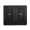 thumbnail image 3 of Mid Century Modern Fluted Sideboard Cabinet, Hollowed Out Buffet Storage with 2 Outlet Holes, Narrow Console Table for Living Room, Entryway, Kitchen, Dining Room,Black, 3 of 6