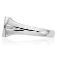 thumbnail image 5 of 14K Solid White Gold Custom Engraved Signet Ring Handmade Personalized Monogram Initial Letter Band, 5 of 9