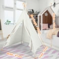 thumbnail image 2 of Large Kids Teepee Tent, Foldable Kids Play Tent, Indoor Outdoor Games Kids Playhouse Kids Tent, 2 of 8