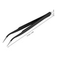 thumbnail image 2 of Unique Bargains 1 Pc Durable Eyelashes Tweezers for Bathroom Black Stainless Steel, 2 of 6