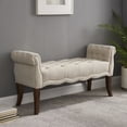 thumbnail image 4 of Linon Madison Natural Roll Arm Bench, 4 of 9