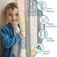 thumbnail image 3 of Pioneer Flower Floral Print Pattern Teens Curtains,Teens Insulated Curtains Set Of 2,Bedroom Essentials,Toddler Room Decor 52"x84", 3 of 5