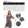 thumbnail image 7 of Women's Twist Knot T Shirt Dress Casual V Neck Cold Shoulder Knee Length Tunic Dresses, 7 of 7