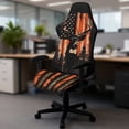 thumbnail image 3 of KUIFORTI American Flag Deer Gaming Chair Covers Easy Installation Elastic Gaming Chair Seat Cover with 2Pcs Armrest Slipcover Comfortable for Home, Shop, Living Room, Office, 3 of 7
