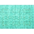 thumbnail image 1 of Ahgly Company Indoor Rectangle Persian Turquoise Blue Traditional Area Rugs, 5' x 7', 1 of 4