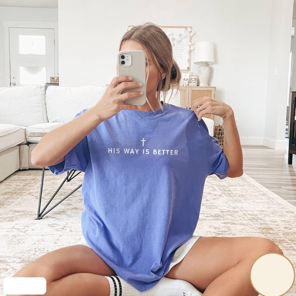 Christian Shirt His Way Is Better Faith Minimalist Graphic Tee