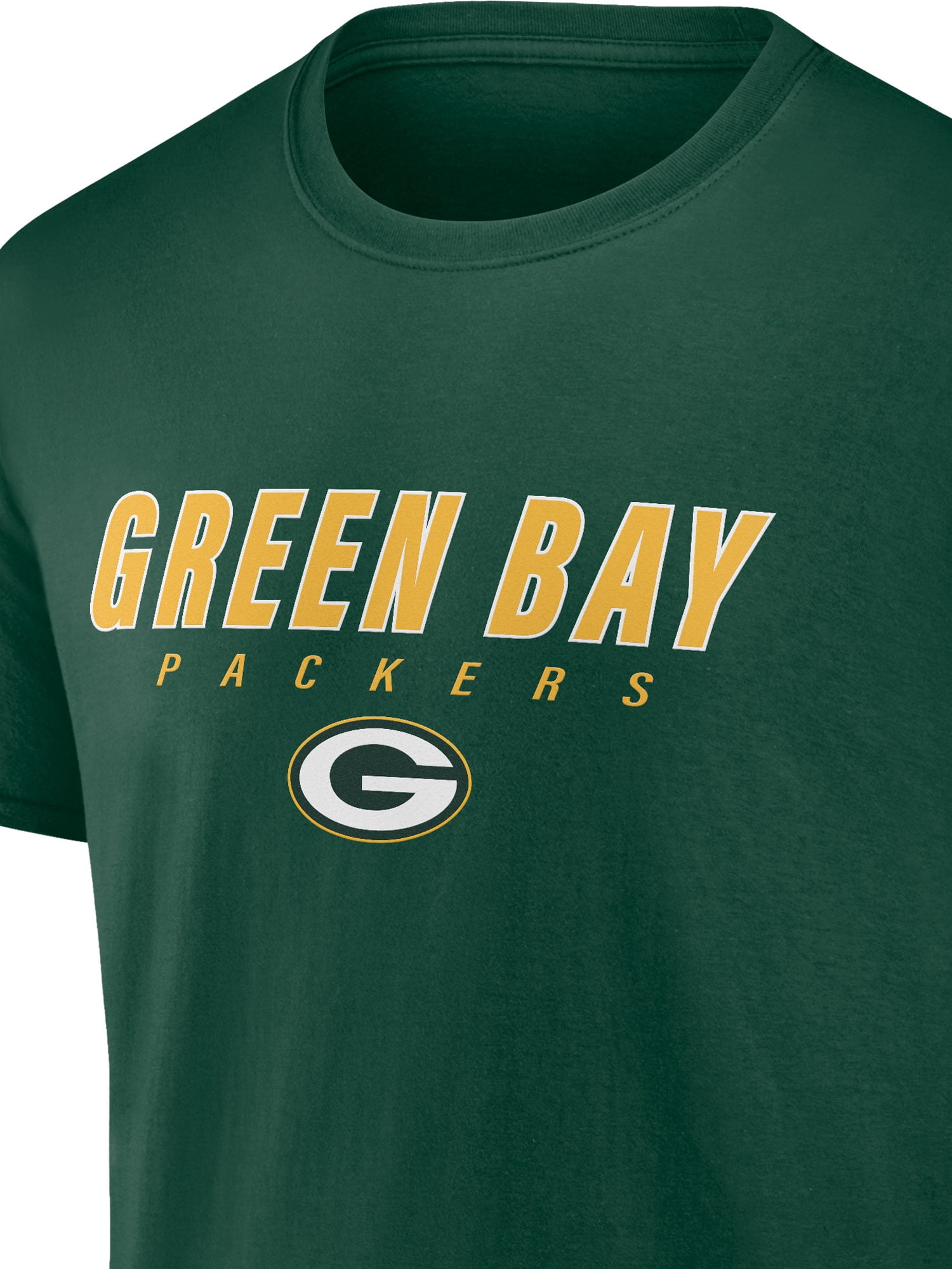 NFL Green Bay Packers Men's Cotton Green Short Sleeve T-Shirt