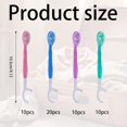 thumbnail image 4 of 50 pieces disposable mini travel toothbrush, 5 in 1 toothbrush + toothpaste + tongue scraper + floss + toothpick, bulk portable oral care kit (mixed 4 flavors), 4 of 4