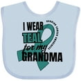 thumbnail image 3 of Inktastic I Wear Teal for My Grandma Ovarian Cancer Awareness Boys or Girls Baby Bib, 3 of 4