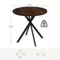 thumbnail image 4 of Small Round Dining Table for 2-4 People, 31.7" Modern Round Kitchen Table, Space-Saving Table for Living Dining Room, Coffee ,Apartment, 4 of 8